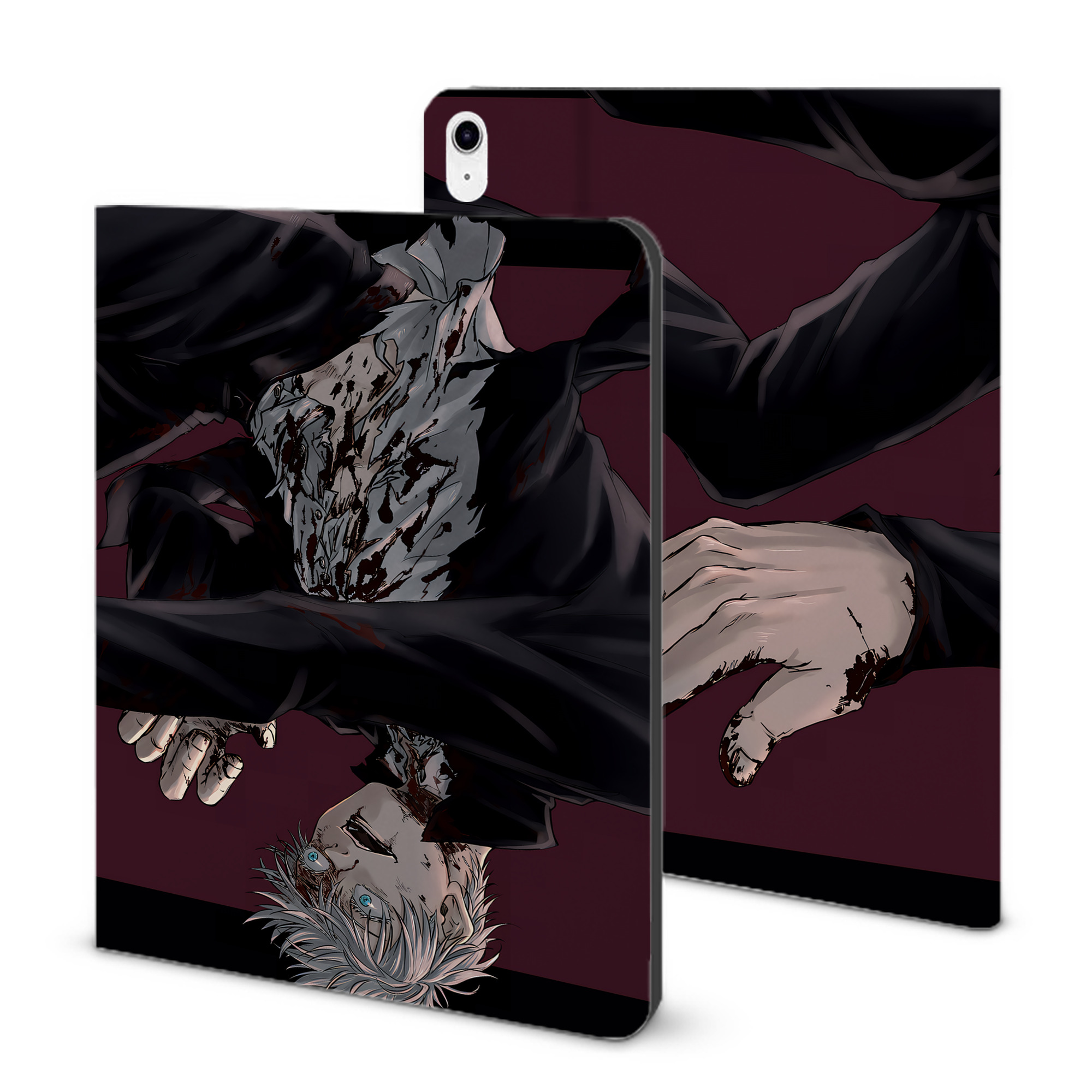 （画像用） 呪術廻戦 Jujutsu Kaisen IPad ケース ブック型 PUレザー TPU 耐衝撃 軽量 薄型 ペン収納なし 全面保護 IPad 各モデル対応